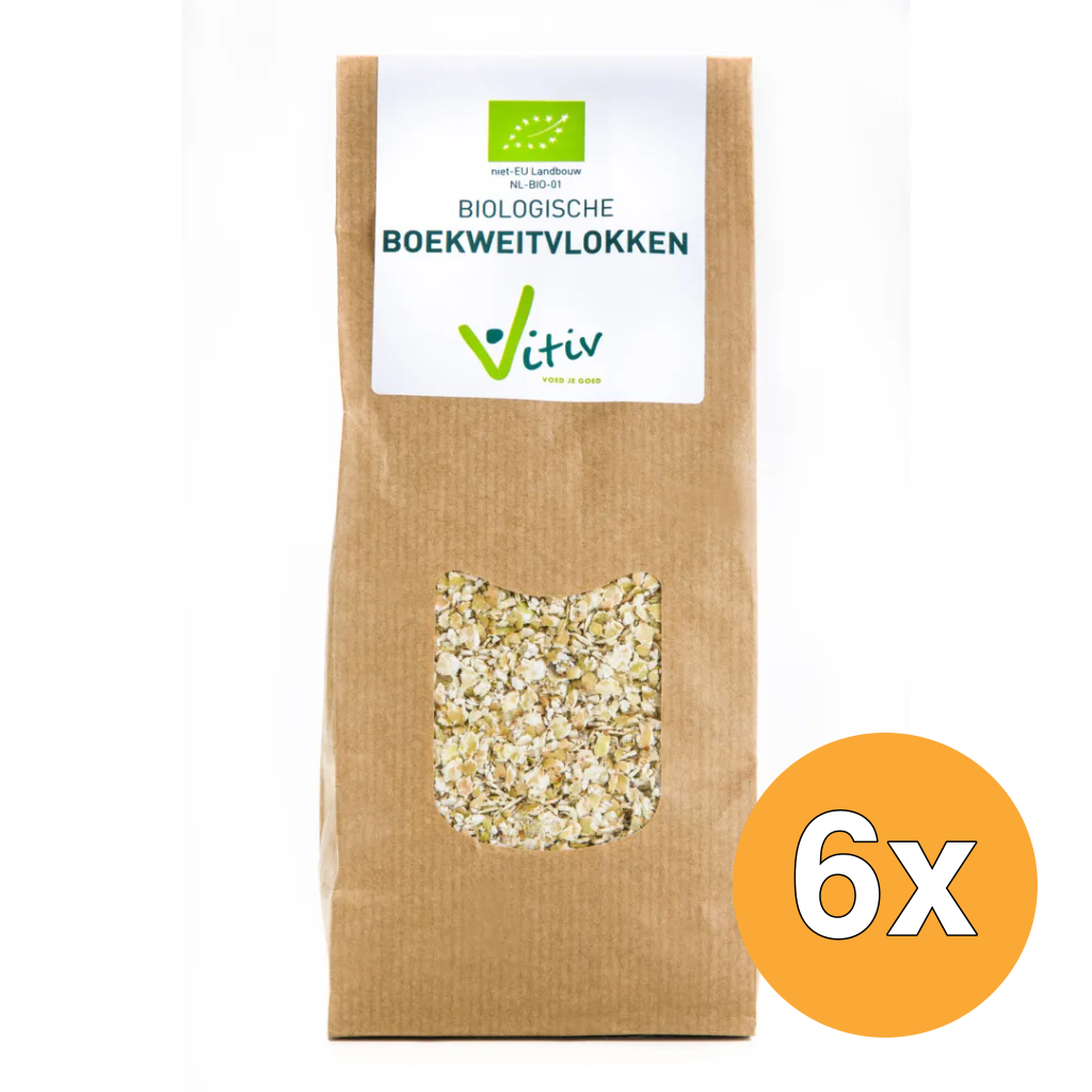 6x Vitiv Boekweitvlokken Bio (500 gr)