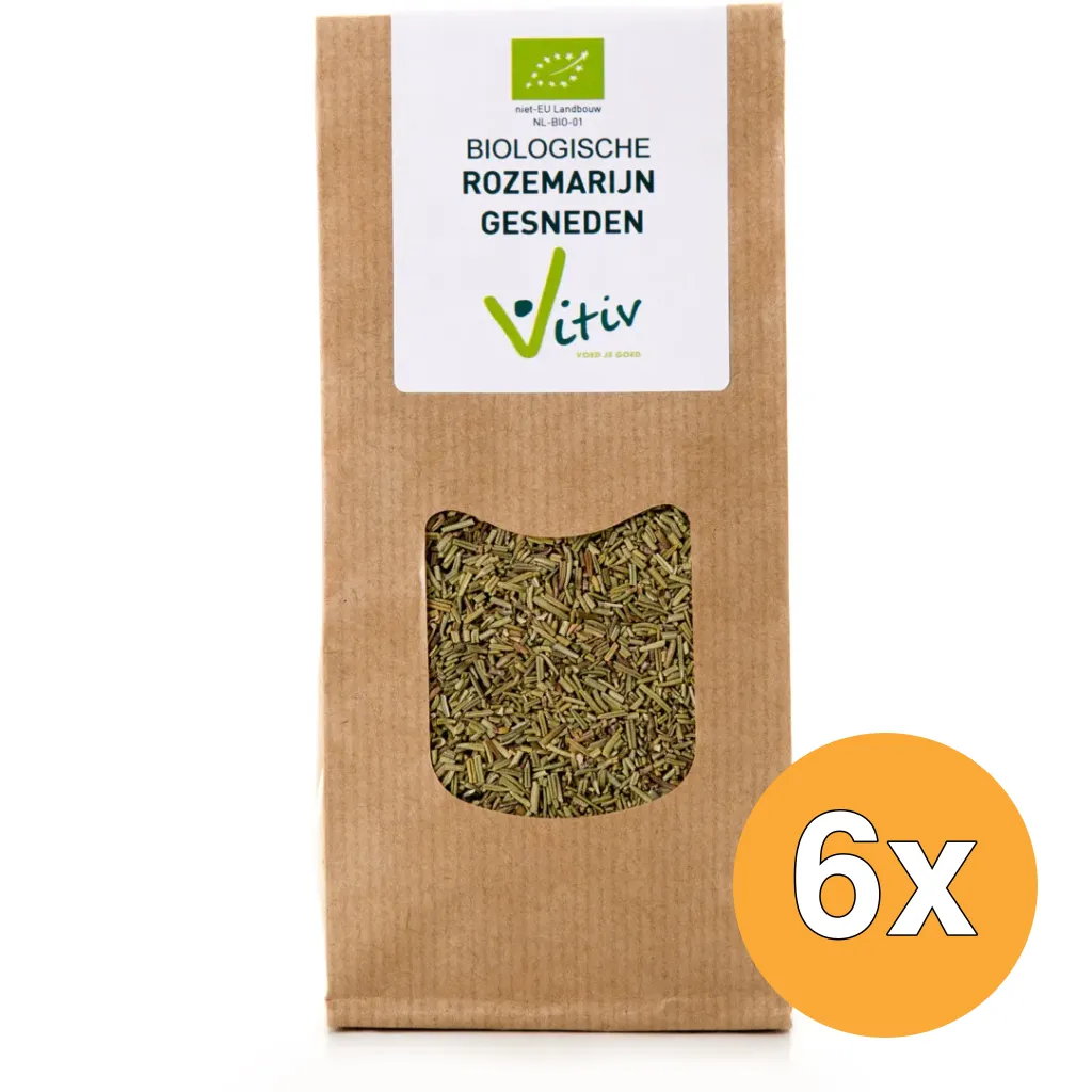 6x Vitiv Rozemarijn Gesneden Bio (25 gr)