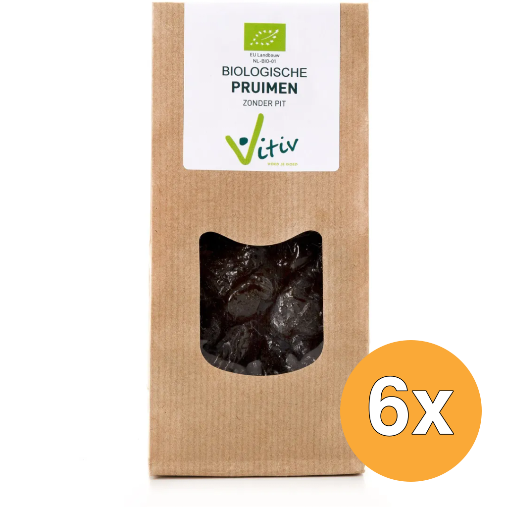 6x Vitiv Pruimen Zonder Pit Bio (250 gr)