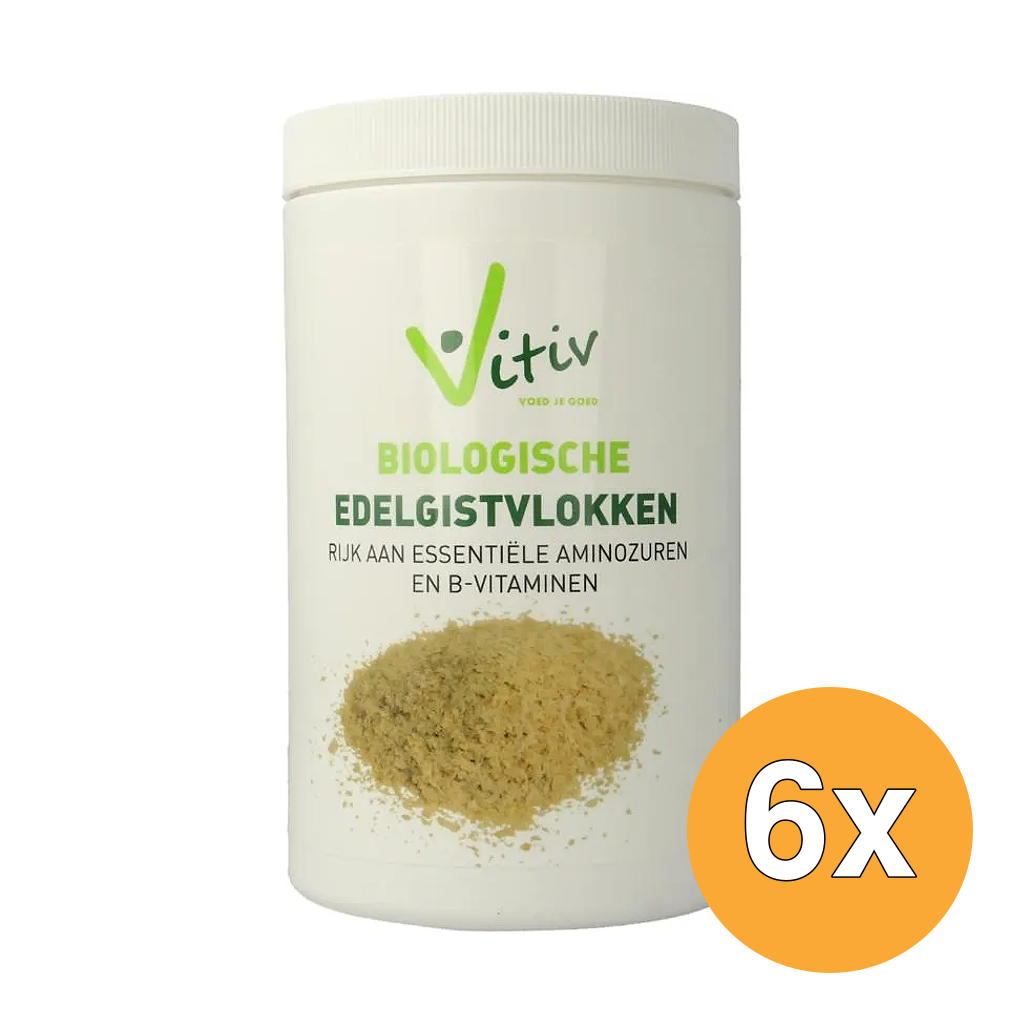 6x Vitiv Edelgistvlokken Bio (250 gr)
