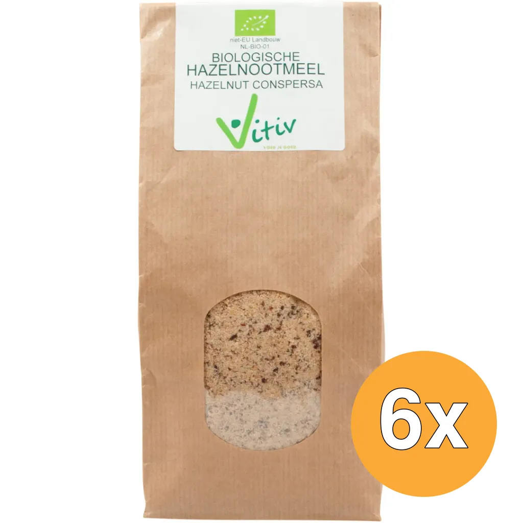 6x Vitiv Hazelnootmeel Bio (500 gr)
