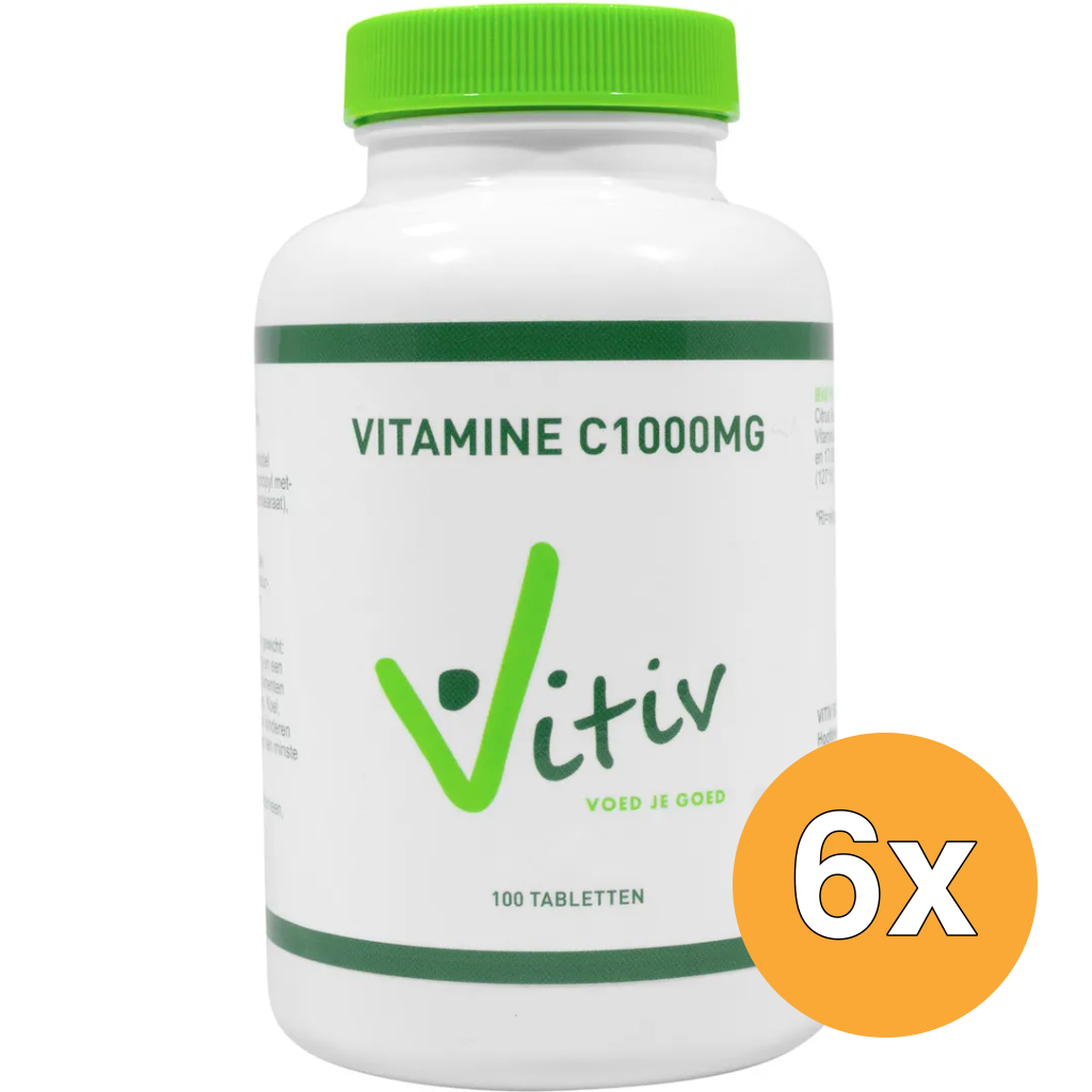 6x Vitiv Vitamine C1000 (100 tabletten)