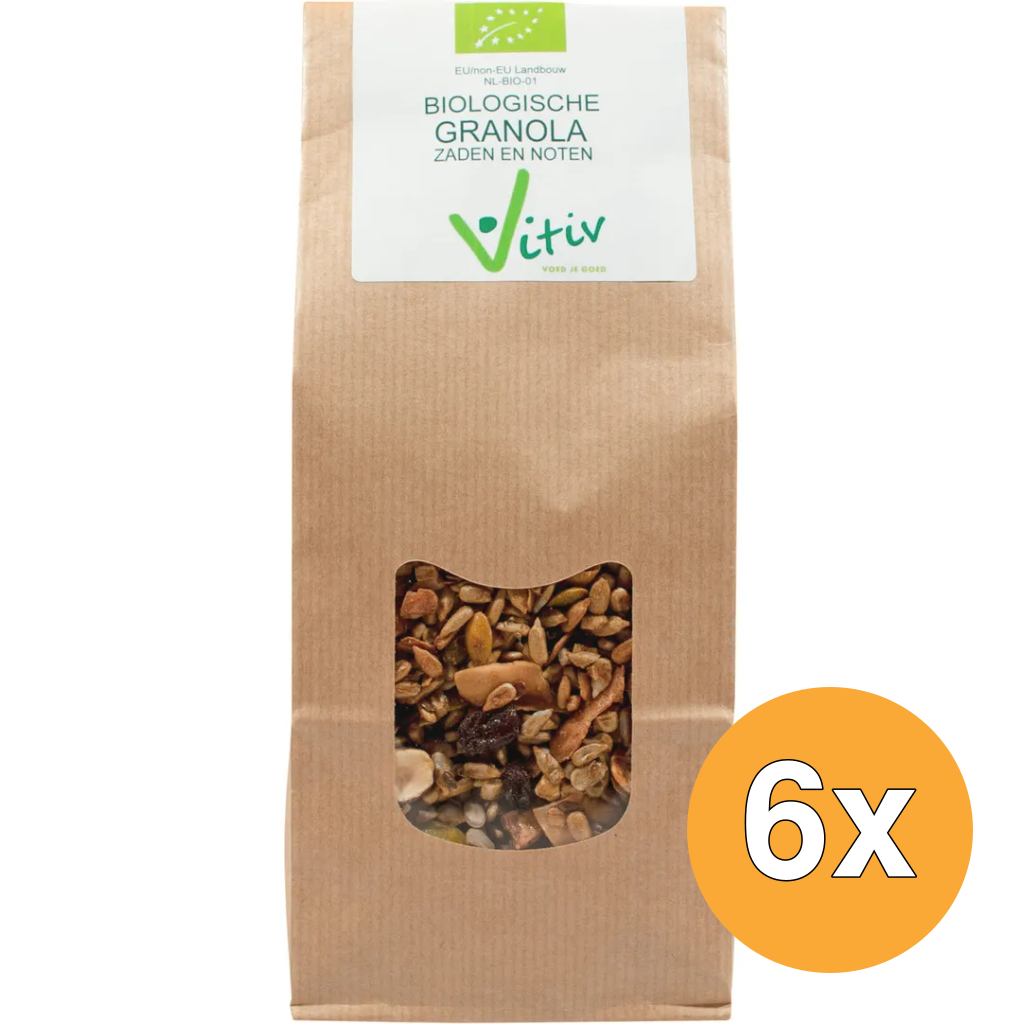 6x Vitivgranola Zaden En Noten Bio (500 gr)