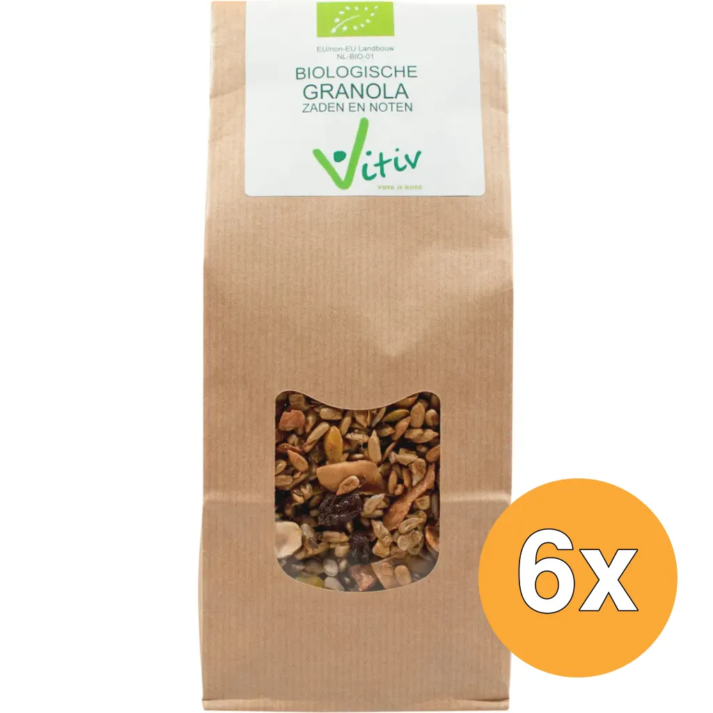 6x Vitivgranola Zaden En Noten Bio (500 gr)