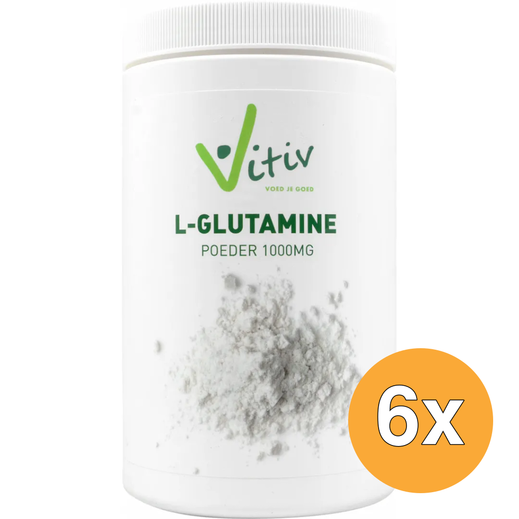 6x Vitiv L-Glutamine Poeder (500 gr)