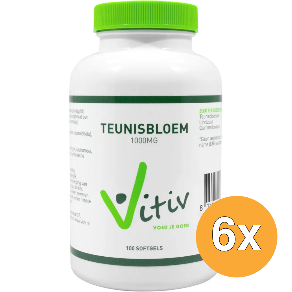 6x Vitiv Teunisbloemolie 1000Mg (100 capsules)