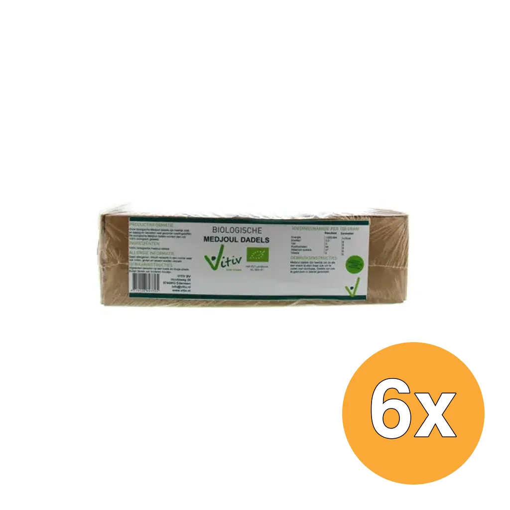 6x Vitiv Dadels Medjoul Doosje Bio (1000 gr)