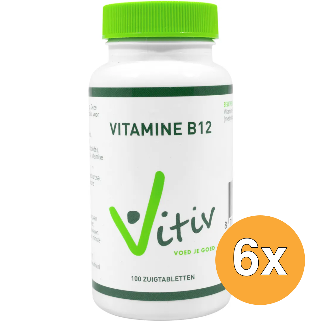 6x Vitiv Vitamine B 12 Methycobalamine (100 zuigtabletten)