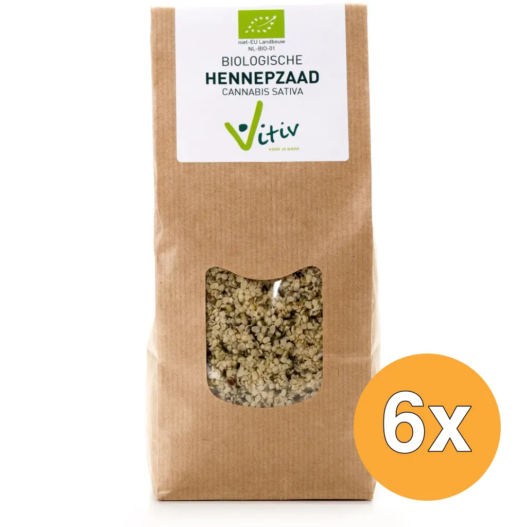 6x Vitiv Hennepzaad Bio (250 gr)