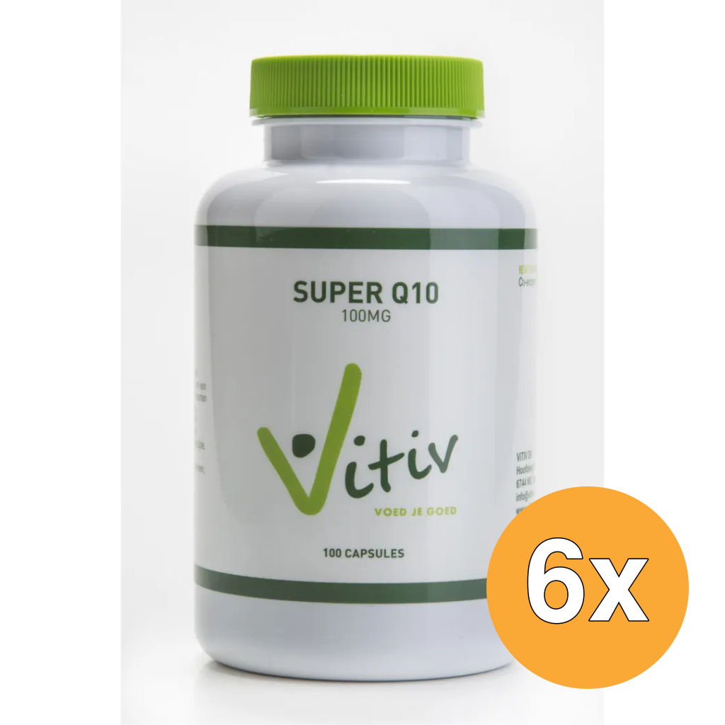 6x Vitiv Q10 100 Mg (100 capsules)