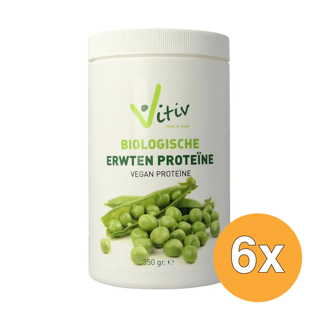 6x Vitiv Erwten Proteine 80% Vegan Bio (350 gr)