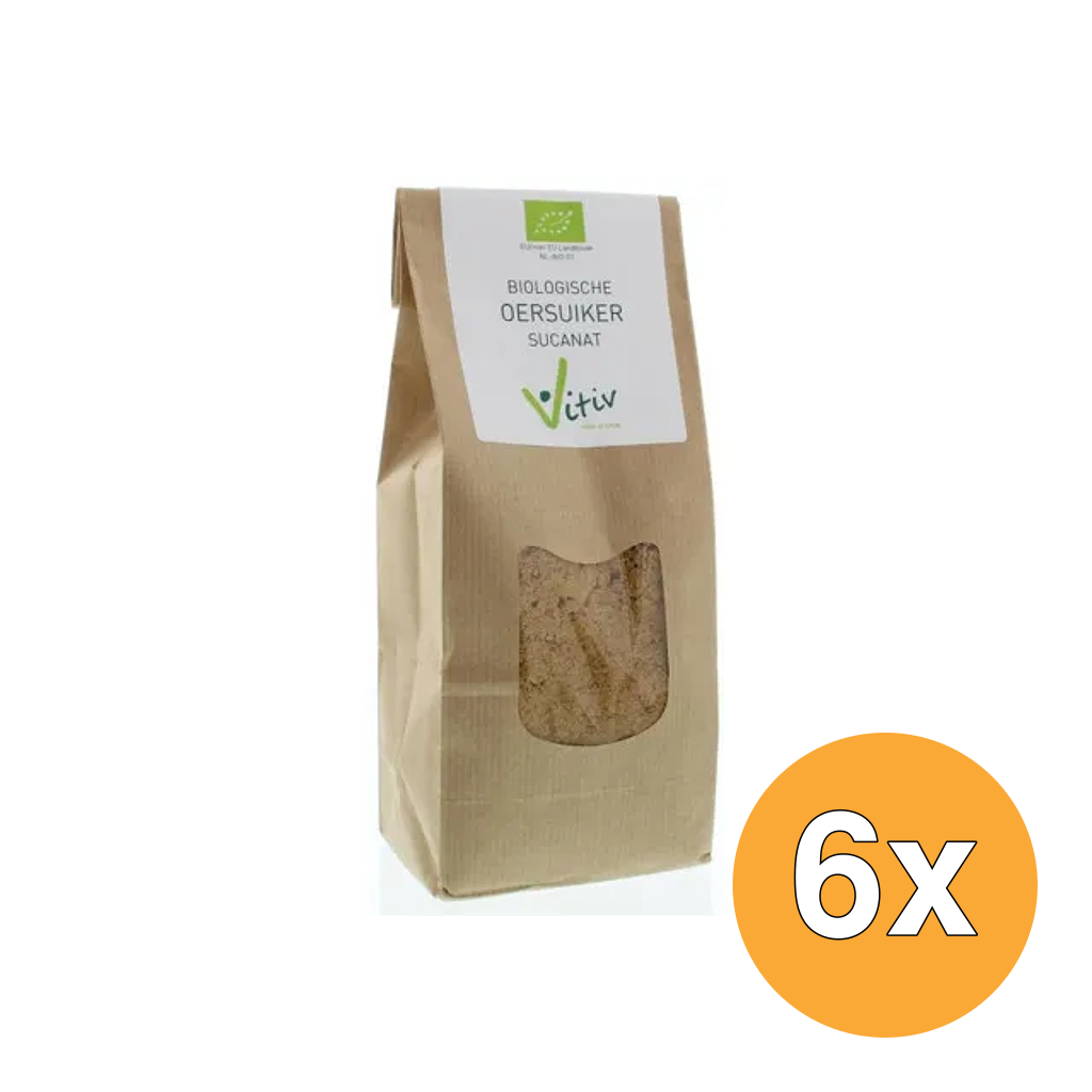 6x Vitiv Oersuiker Sucanat Bio (500 gr)