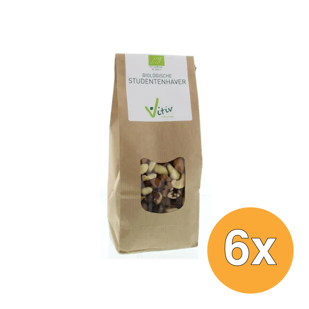 6x Vitiv Studentenhaver Bio (1000 gr)