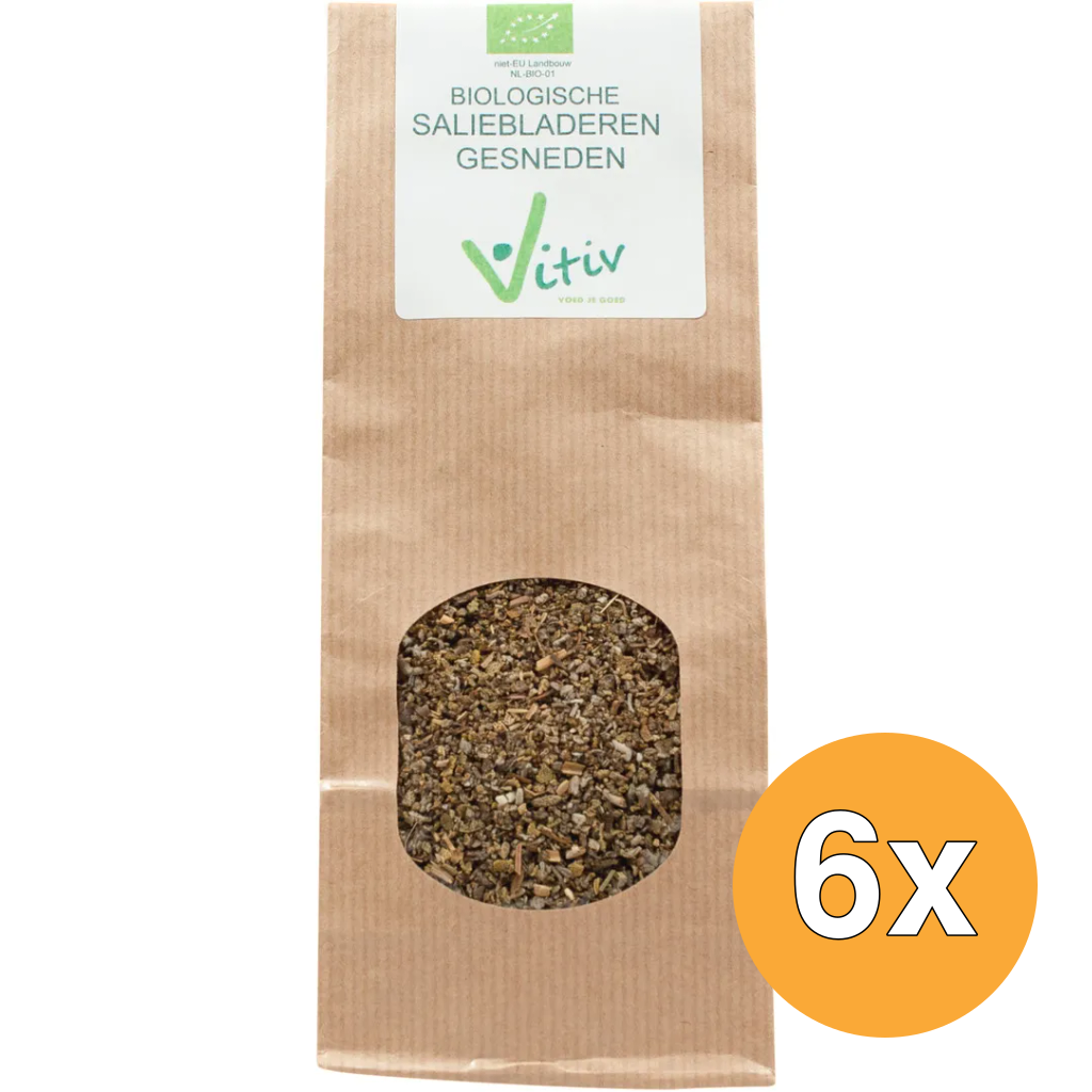 6x Vitiv Salieblad Gesneden Bio (25 gr)