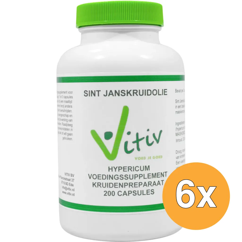 6x Vitiv Sint Janskruid (200 capsules)