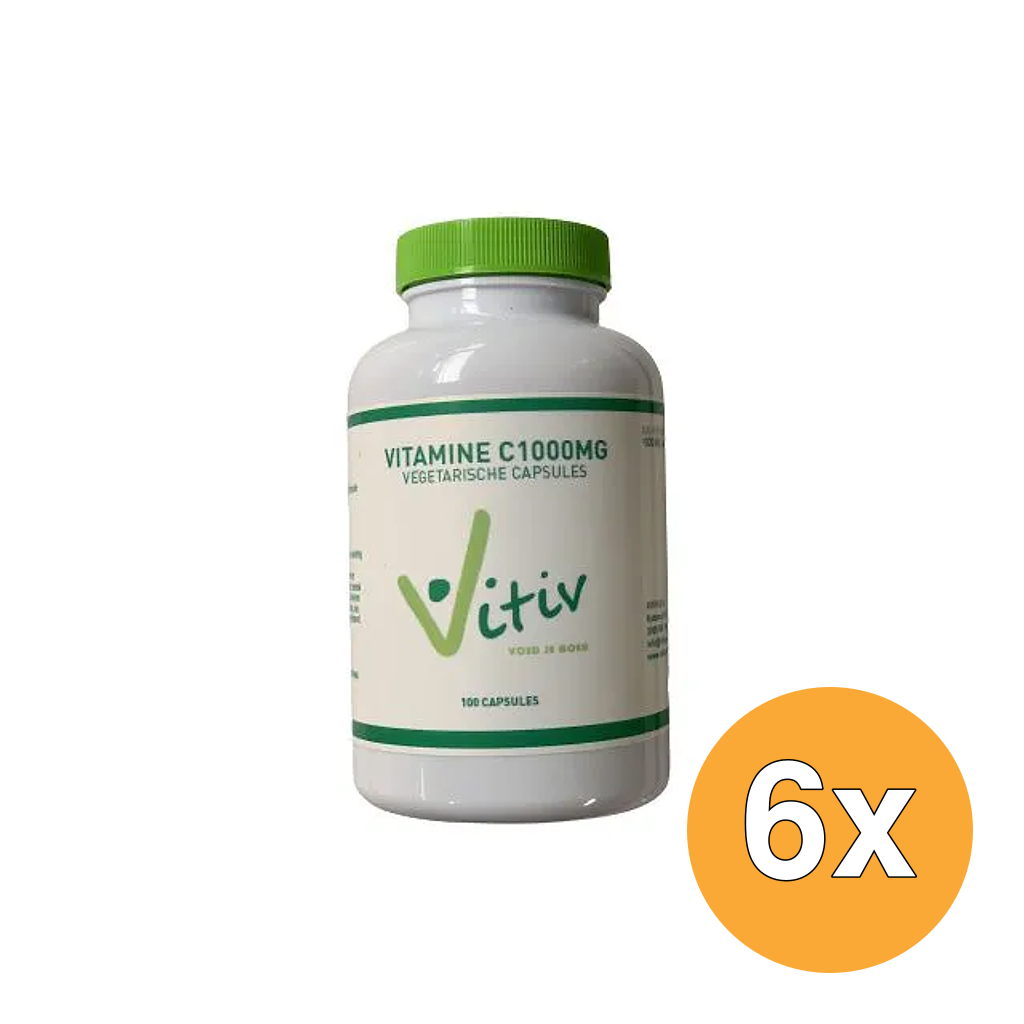 6x Vitiv Vitamine C1000 (100 capsules)