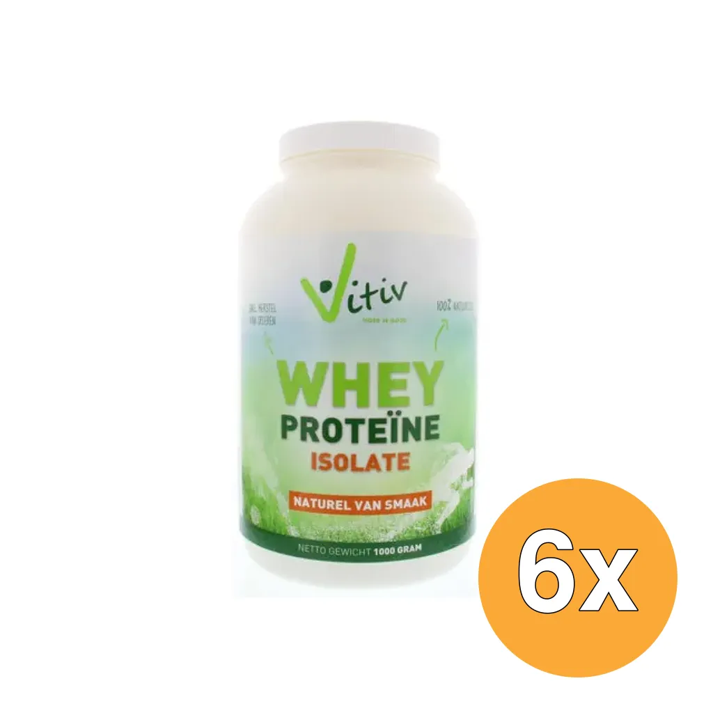 6x Vitiv Whey Proteine Isolaat (1000 gr)