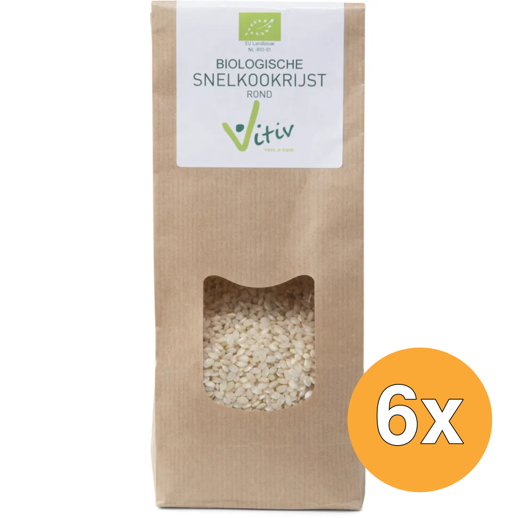 6x Vitiv Snelkookrijst Bio (500 gr)