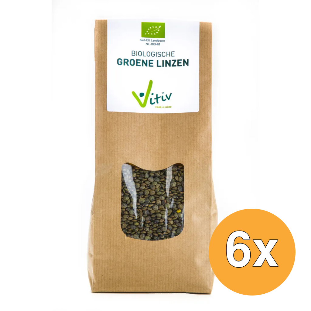 6x Vitiv Groene Linzen Bio (500 gr)