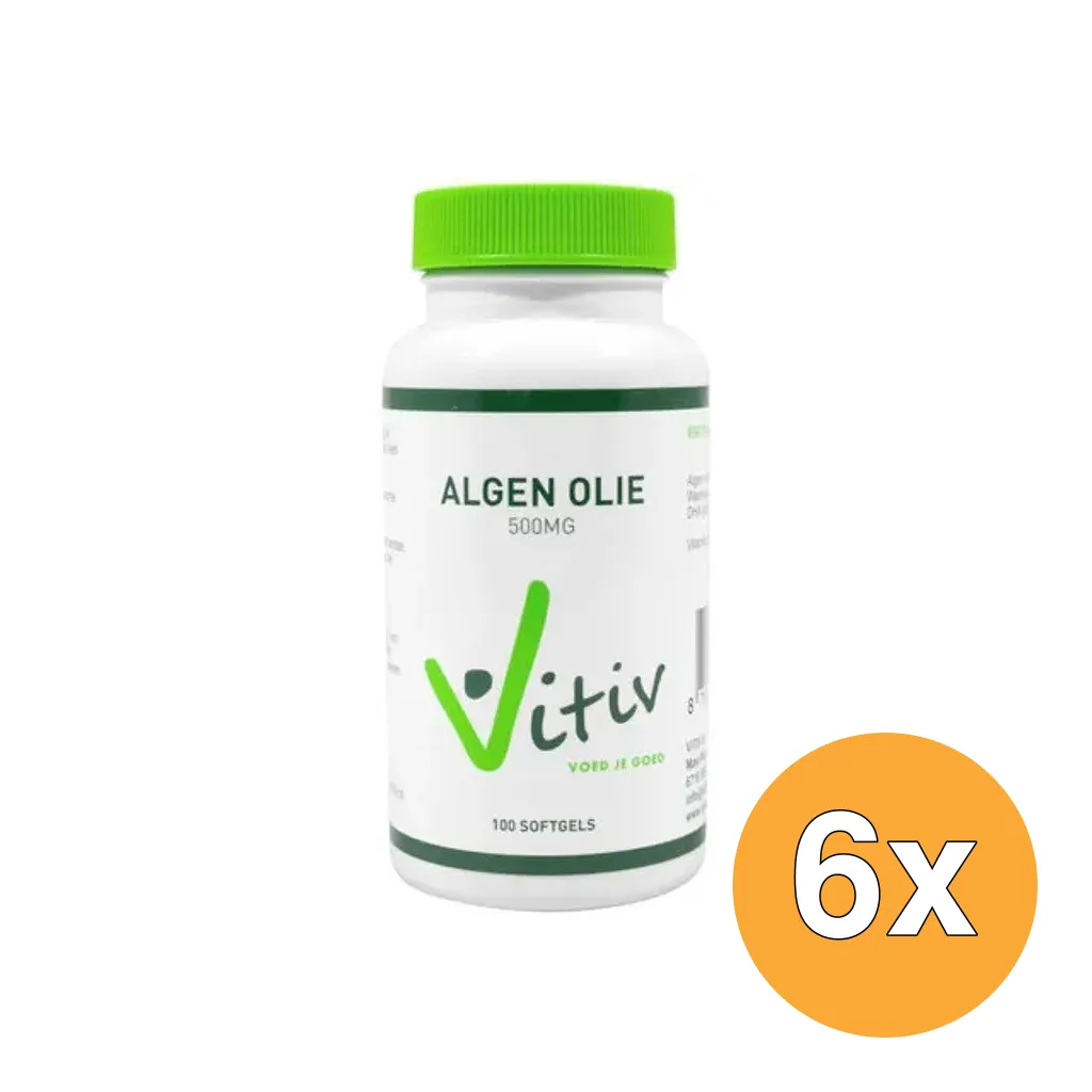 6x Vitiv Algenolie 500Mg (100 capsules)