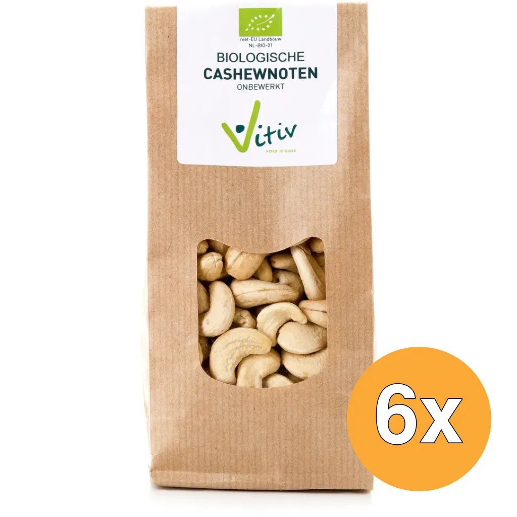 6x Vitiv Cashewnoten Bio (250 gr)
