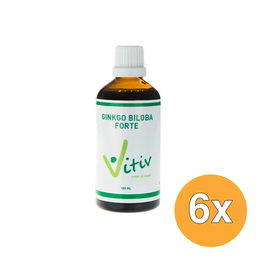 6x Vitiv Ginkgo Biloba Forte (100 ml)