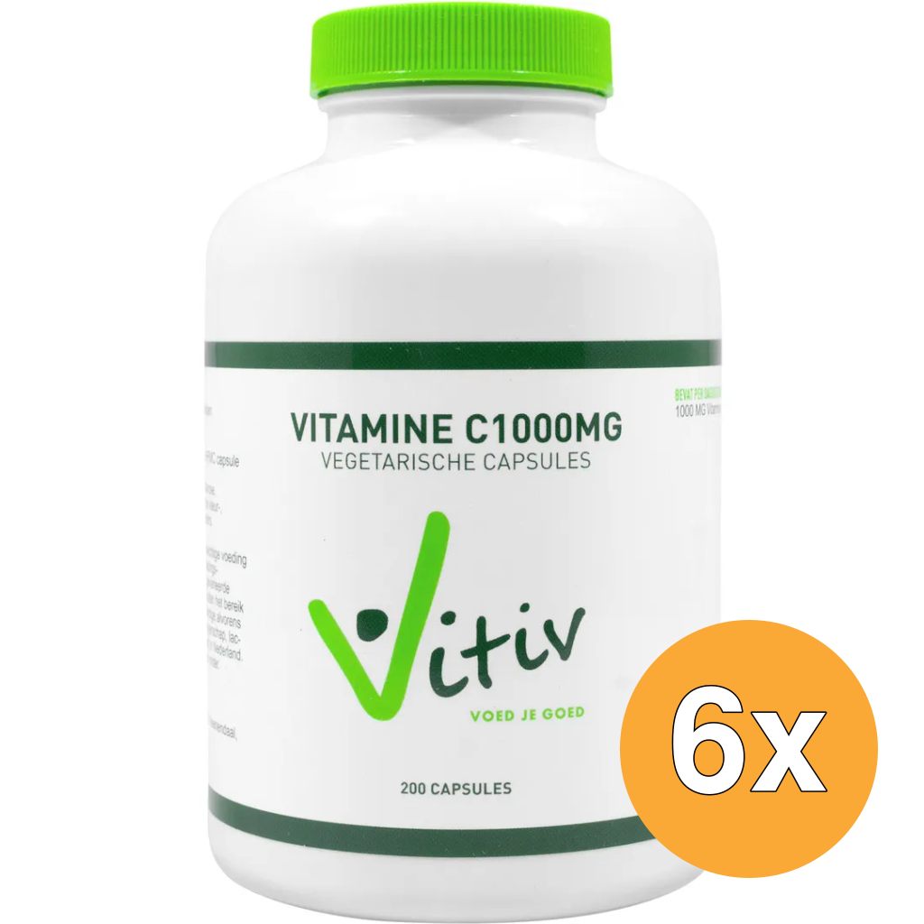 6x Vitiv Vitamine C1000 (200 capsules)
