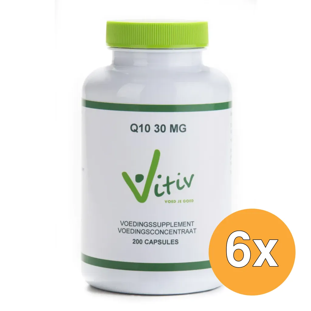 6x Vitiv Q10 30 Mg (200 capsules)