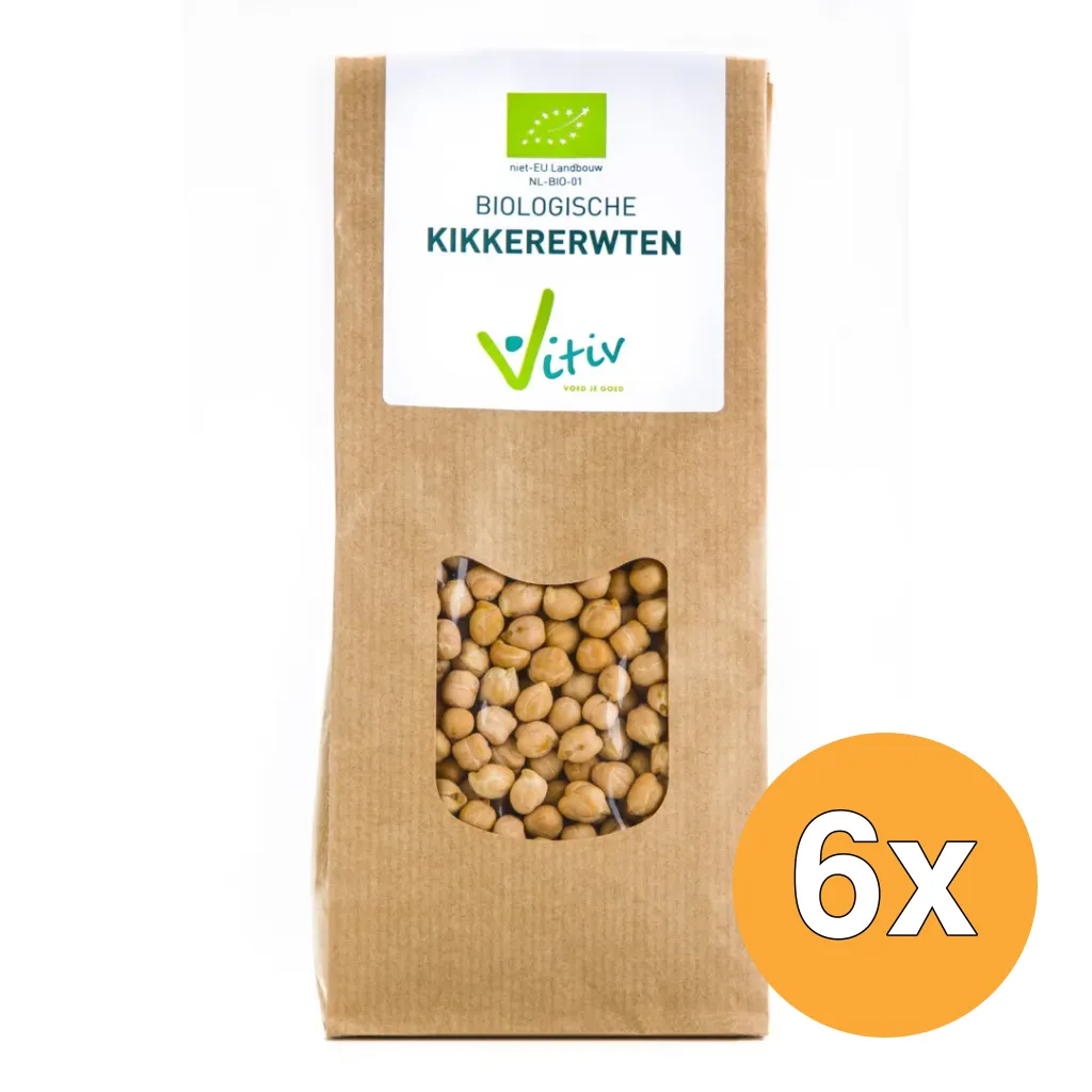 6x Vitiv Kikkererwten Bio (500 gr)
