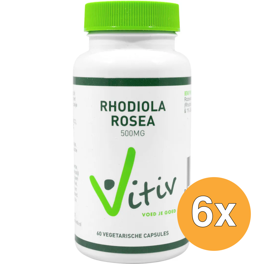 6x Vitiv Rhodiola Rosea 500Mg (60 capsules)