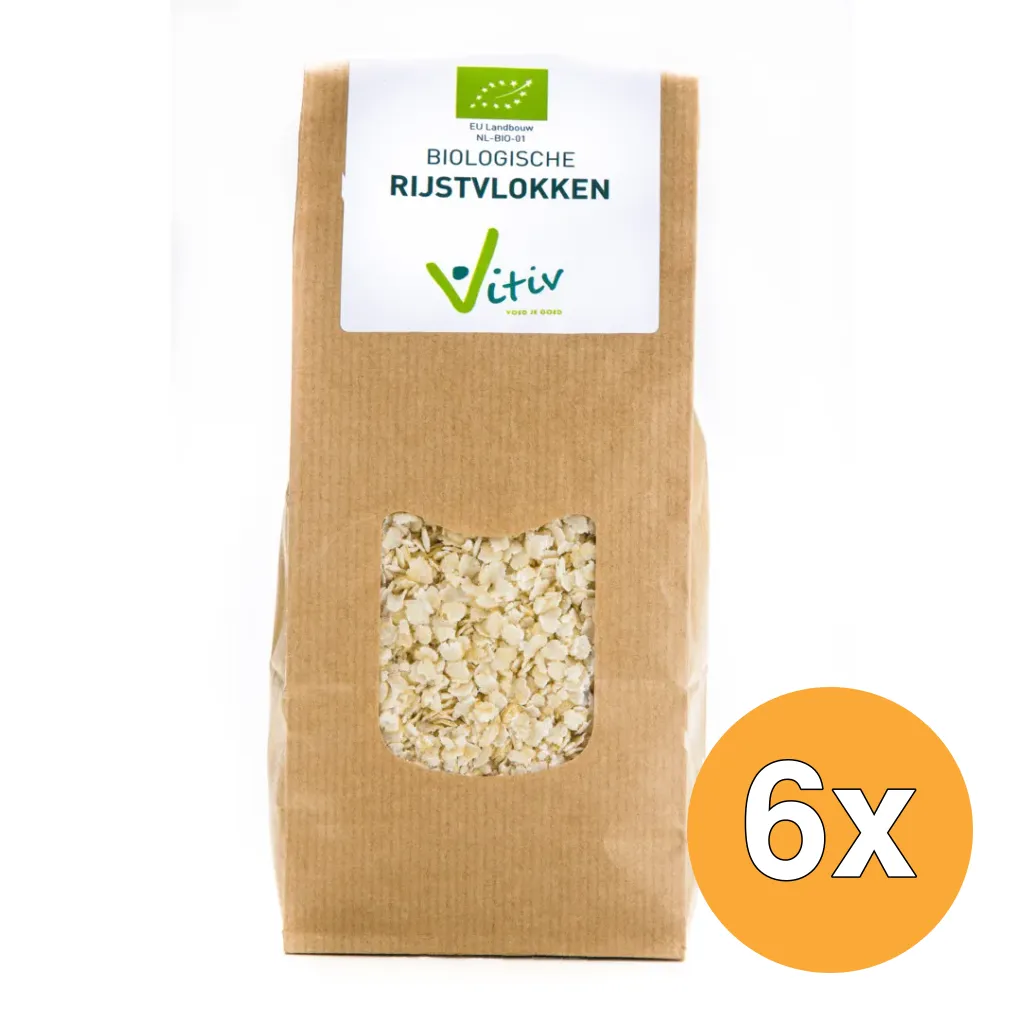 6x Vitiv Rijstvlokken Bio (500 gr)