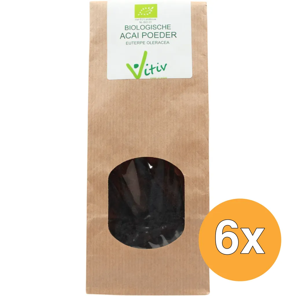 6x Vitiv Acai Poeder Bio (125 gr)