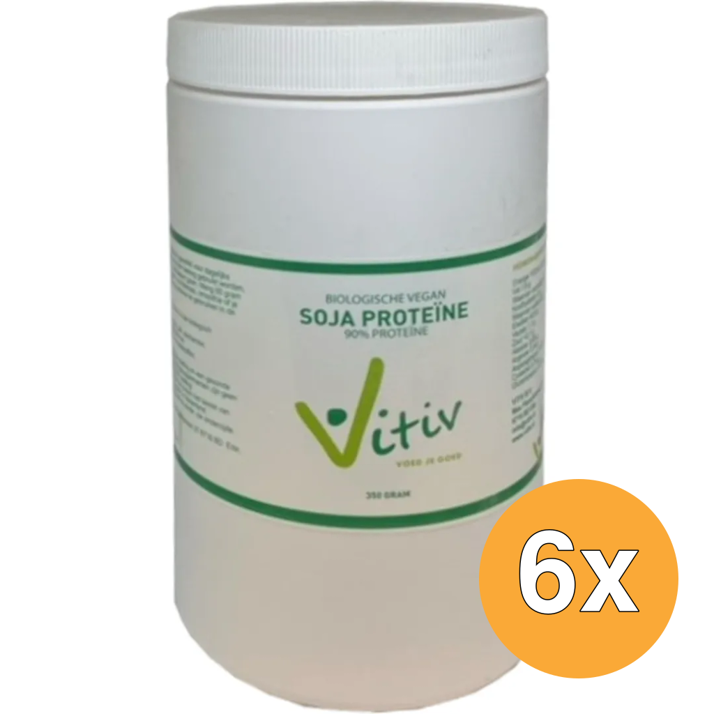 6x Vitiv Soja Proteine 90% Vegan Bio (350 gr)