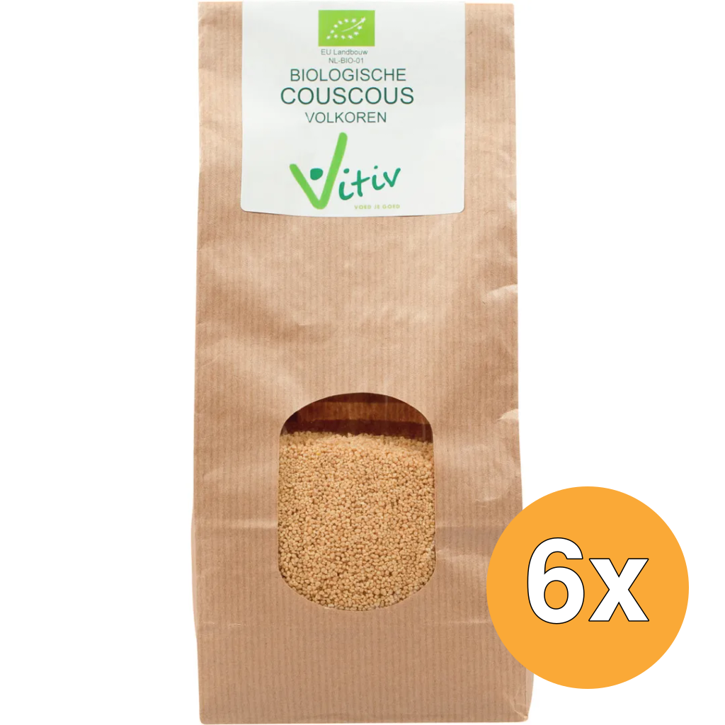 6x Vitiv Couscous Volkoren Bio (500 gr)