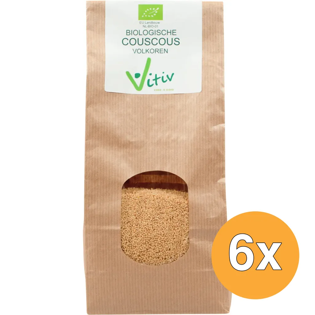 6x Vitiv Couscous Volkoren Bio (500 gr)