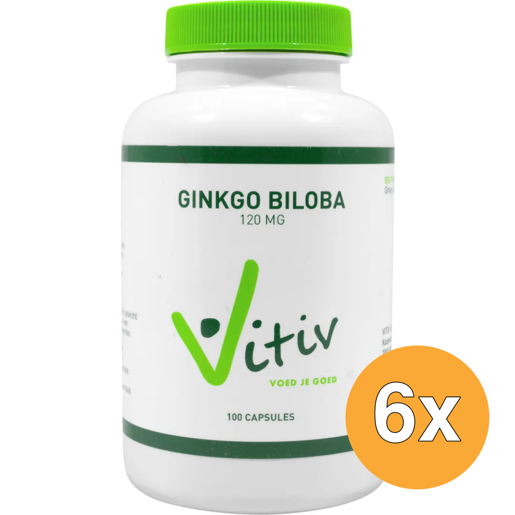 6x Vitiv Ginkgo Biloba (100 capsules)