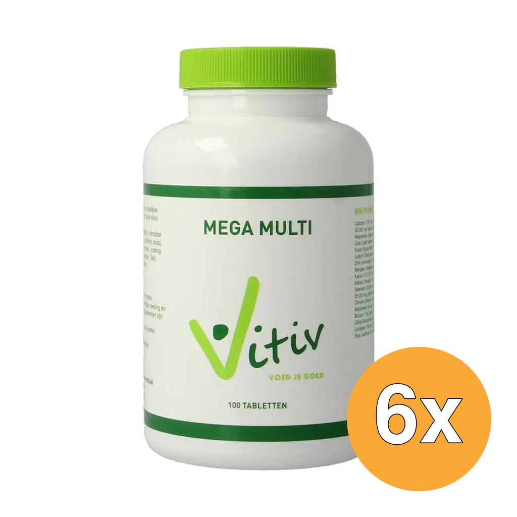 6x Vitiv Mega Multi (100 tabletten)