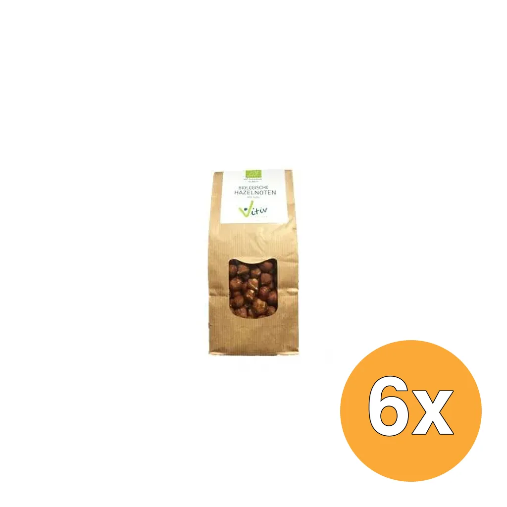 6x Vitiv Hazelnoten Met Vlies Bio (1000 gr)