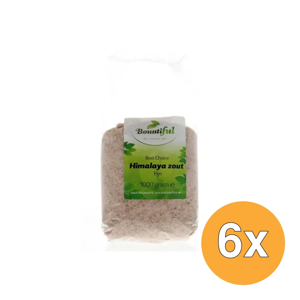 6x Bountiful Himalaya Zout Fijn (1000 gr)