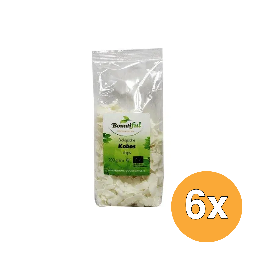 6x Bountiful Kokos Chips Bio (200 gr)
