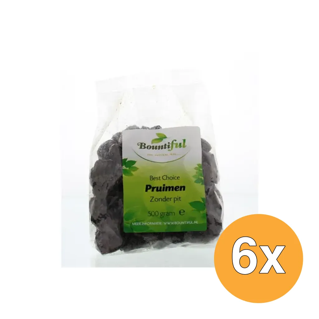 6x Bountiful Pruimen Zonder Pit (500 gr)