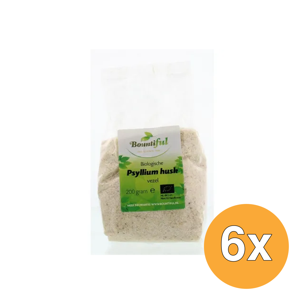 6x Bountiful Psyllium Husk Vezel/Vlozaad Bio (200 gr)