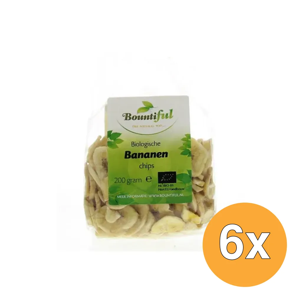 6x Bountiful Bananen Chips Bio (200 gr)