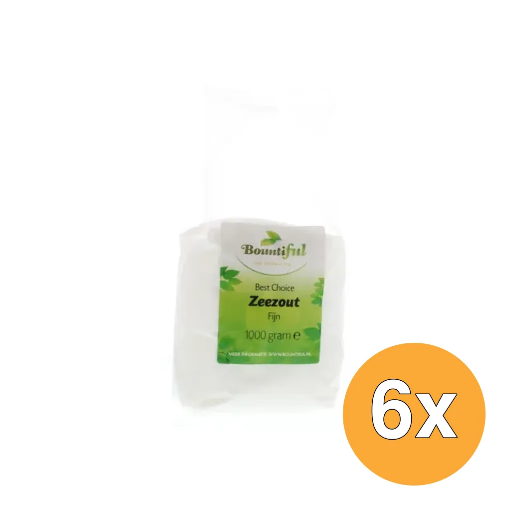 6x Bountiful Zeezout Fijn (1000 gr)