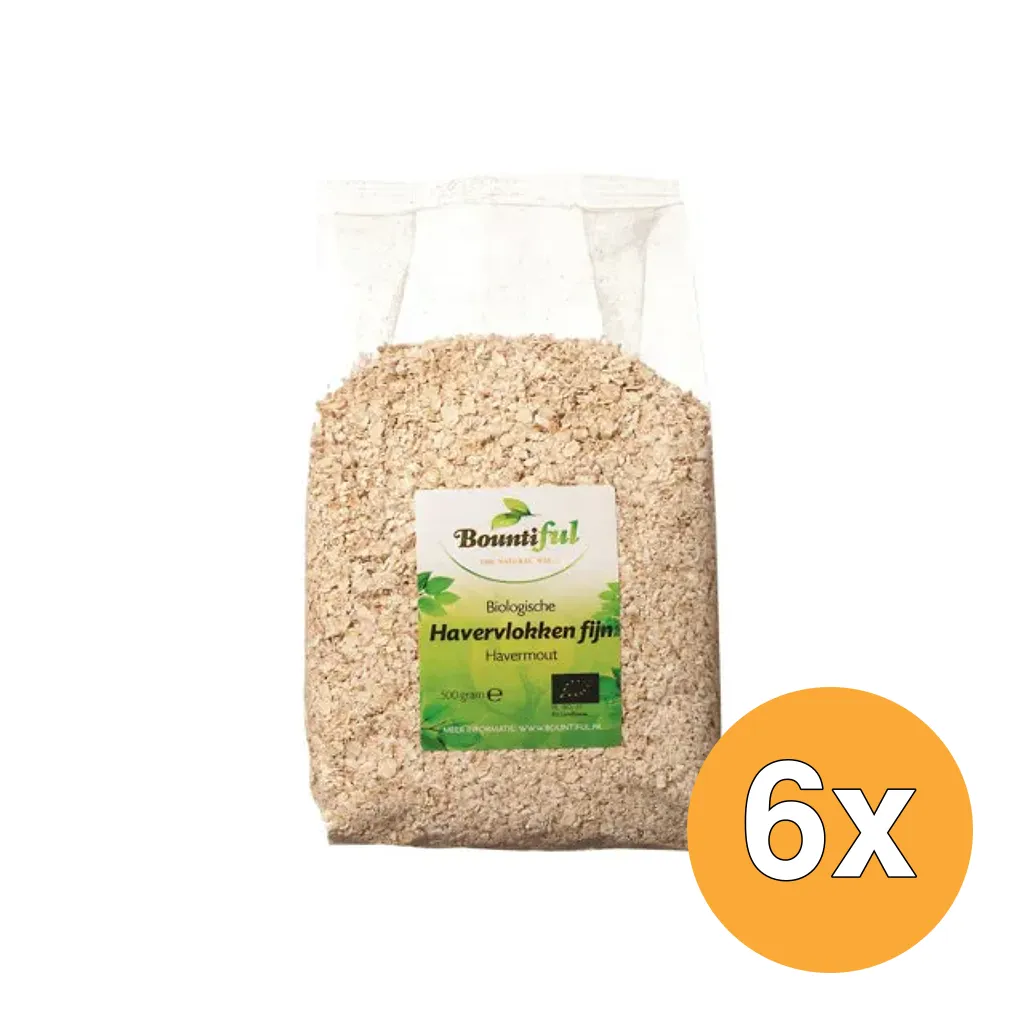 6x Bountiful Havervlokken Fijn Bio (500 gr)