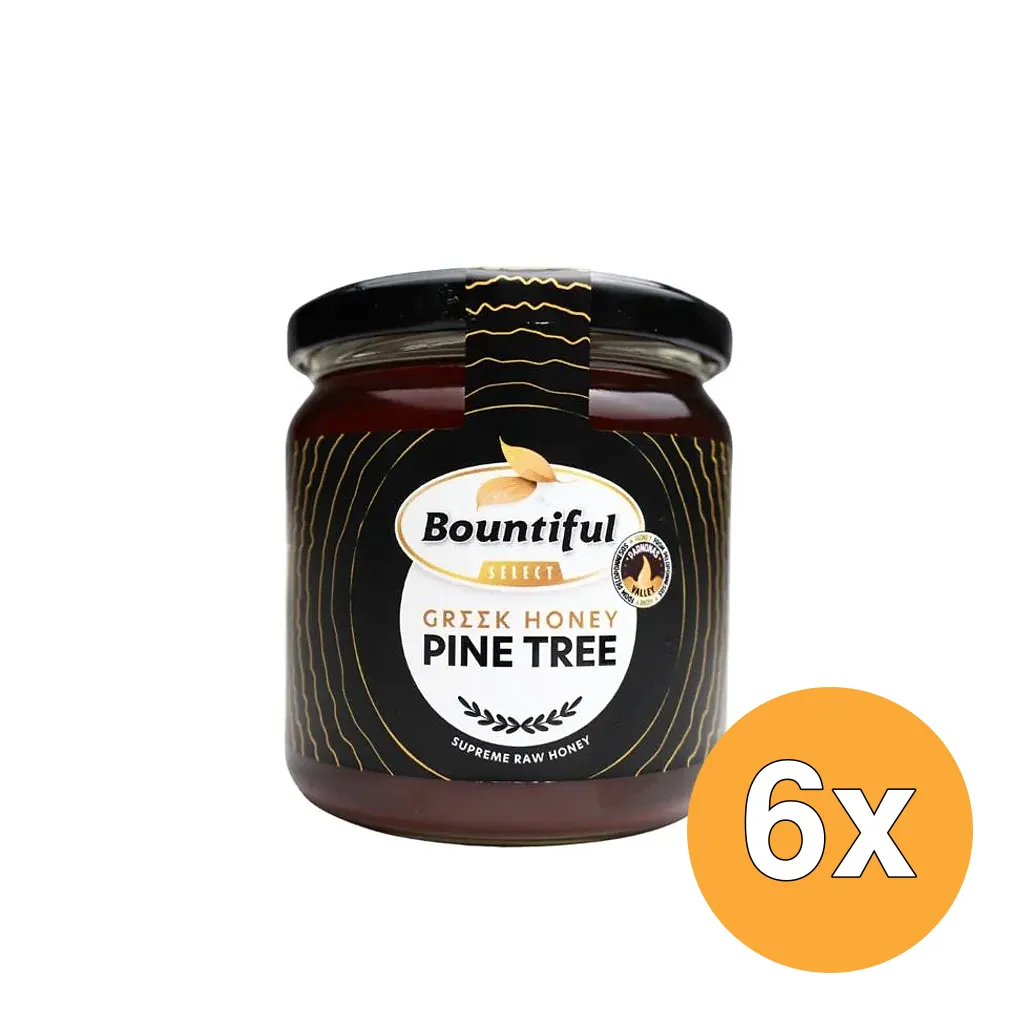 6x Bountiful Griekse Rauwe Honing Pine Tree/Dennen (500 gr)