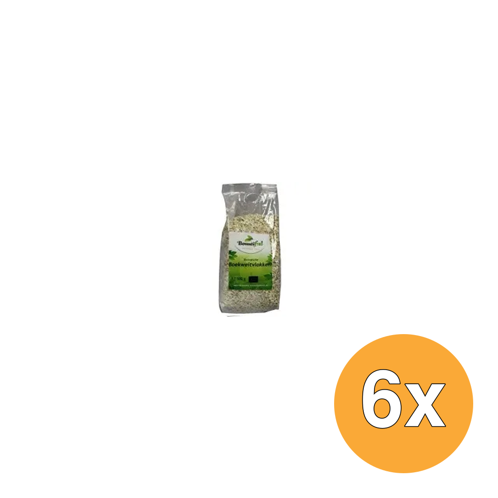 6x Bountiful Boekweit Vlokken Glutenvrij Bio (500 gr)