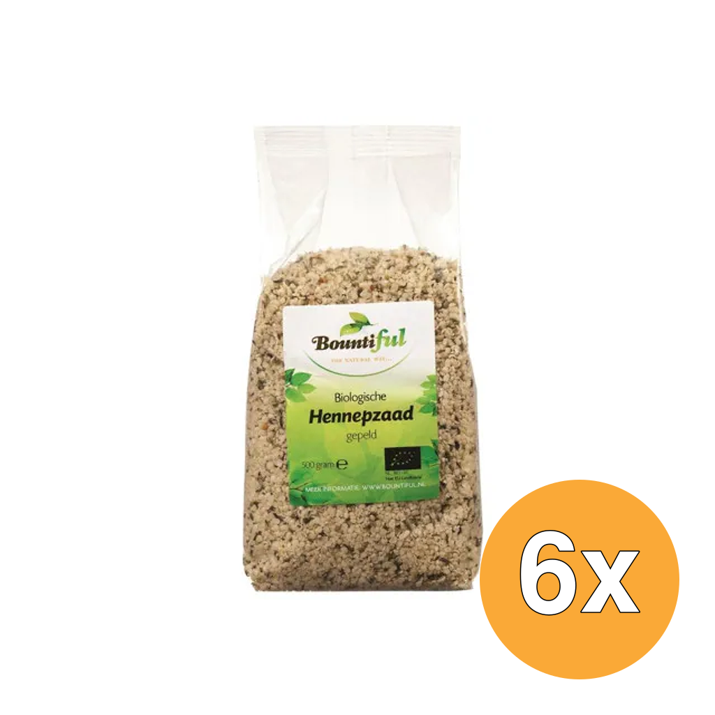 6x Bountiful Hennepzaad Bio (500 gr)