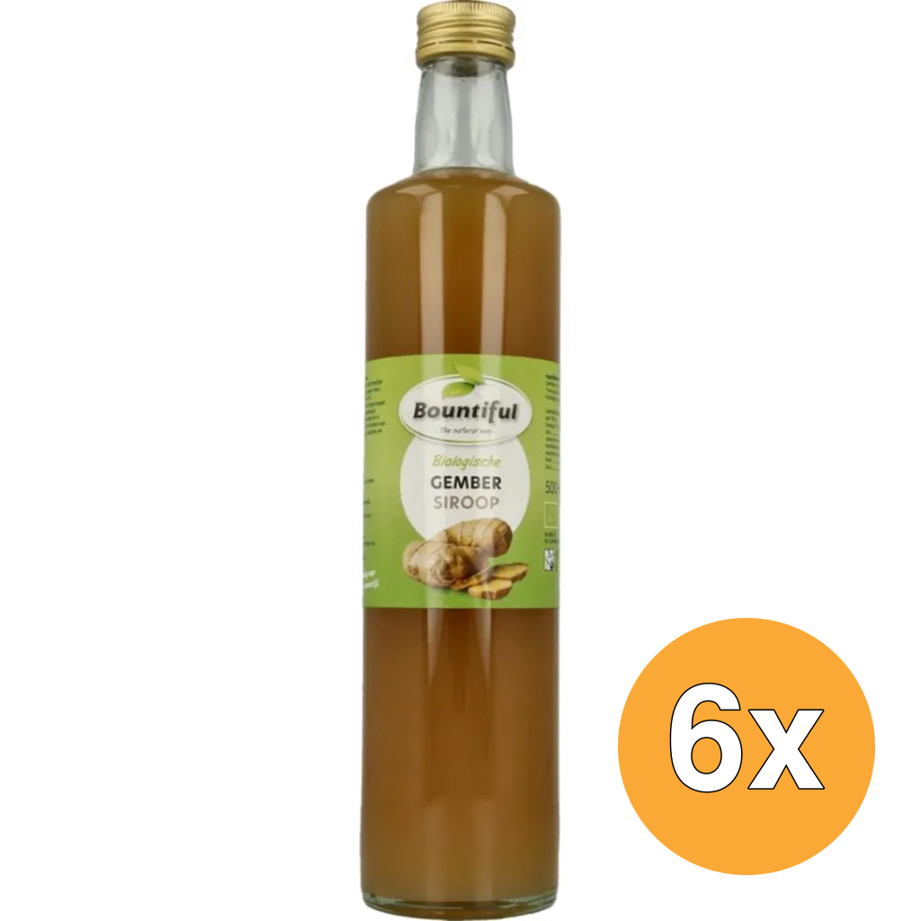 6x Bountiful Gembersiroop Bio (500 ml)