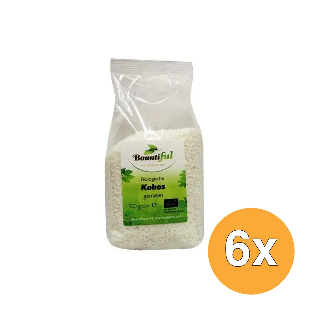6x Bountiful Kokos Gemalen Bio (300 gr)